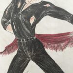Study for costume for Victor Petrenko, Olympic medallist