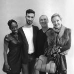 Susan and Giuseppe Arena in Milan with French, World and Olympic champions Vanessa James (pairs skater) and Guillaume Cizeron (Ice dance)
